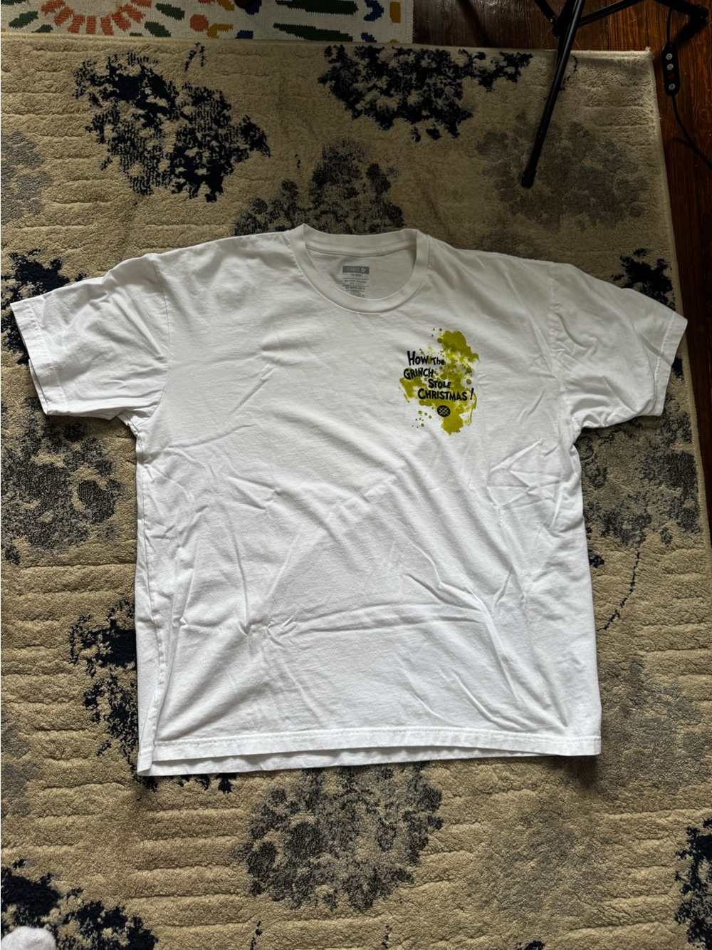 Stance White Short-Sleeve Tee with Yellow Chest Graphic